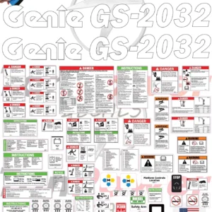 Fits Genie GS-2032 Scissor Lift Sticker and Decal Kit