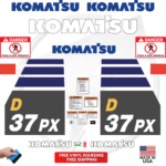 Fits Komatsu D37PX Decal Kit Dozer Stickers