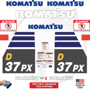 Fits Komatsu D37PX Decal Kit Dozer Stickers