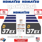 Fits Komatsu D37EX Decal Kit Dozer Stickers