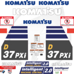 Fits Komatsu D37PXI Decal Kit Dozer Stickers