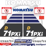 Fits Komatsu 71PXI Decal Kit Dozer Stickers