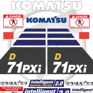 Fits Komatsu 71PXI Decal Kit Dozer Stickers