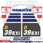 Fits Komatsu 39EXI Decal Kit Dozer Stickers