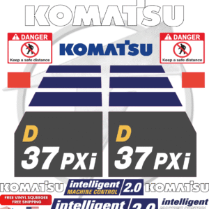 Fits Komatsu 37PXI Decal Kit Dozer Stickers