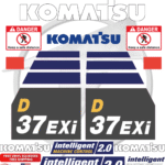 Fits Komatsu 37EXI Decal Kit Dozer Stickers