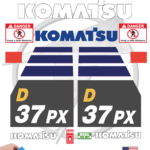 Fits Komatsu 37PX Decal Kit Dozer Stickers