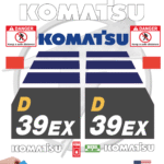 Fits Komatsu 39EX Decal Kit Dozer Stickers