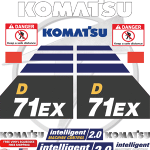 Fits Komatsu 71EX Decal Kit Dozer Stickers