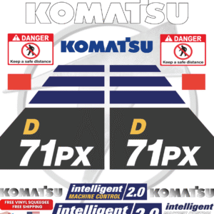 Fits Komatsu 71PX Decal Kit Dozer Stickers