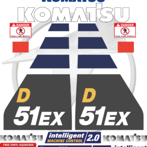 Fits Komatsu 51EX Decal Kit Dozer Stickers