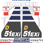 Fits Komatsu 51EXI Decal Kit Dozer Stickers
