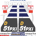 Fits Komatsu 51PXI Decal Kit Dozer Stickers