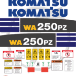 Fits Komatsu WA250PZ Decal Kit Wheel Loader Stickers