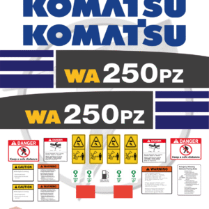 Fits Komatsu WA250PZ Decal Kit Wheel Loader Stickers