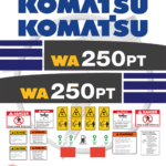 Fits Komatsu WA250PT Decal Kit Wheel Loader Stickers
