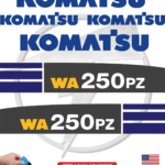 Fits Komatsu WA250PZ Decal Kit Wheel Loader Stickers
