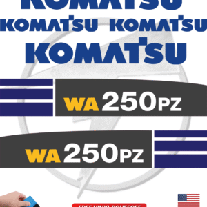 Fits Komatsu WA250PZ Decal Kit Wheel Loader Stickers
