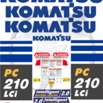 Fits Komatsu PC210LCI Decal Kit Excavator Stickers