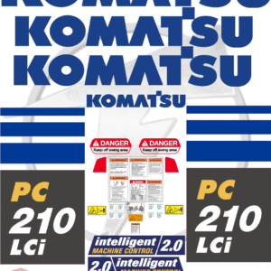 Fits Komatsu PC210LCI Decal Kit Excavator Stickers