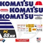 Fits Komatsu PC88MR Decal Kit Mini Excavator Stickers