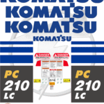 Fits Komatsu PC210LC Decal Kit Excavator Stickers
