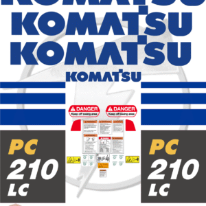 Fits Komatsu PC210LC Decal Kit Excavator Stickers