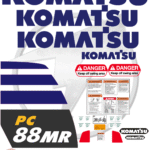 Fits Komatsu PC88MR Decal Kit Mini Excavator Stickers