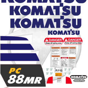 Fits Komatsu PC88MR Decal Kit Mini Excavator Stickers