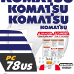 Fits Komatsu PC78MR Decal Kit Mini Excavator Stickers