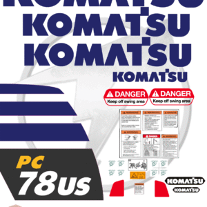 Fits Komatsu PC78MR Decal Kit Mini Excavator Stickers