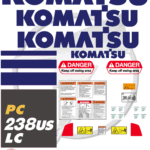 Fits Komatsu PC238LC Decal Kit Excavator Stickers