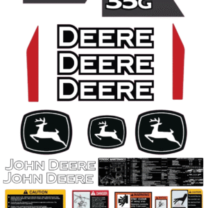 Fits John Deere 35G Decal Kit Mini Excavator Stickers