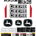 Fits John Deere 35G Decal Kit Mini Excavator Stickers