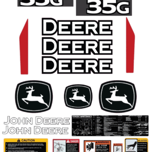 Fits John Deere 35G Decal Kit Mini Excavator Stickers