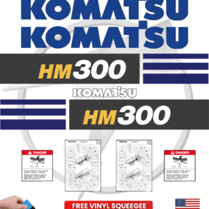 Fits Komatsu HM300 Decal Kit Articulated Dump Truck Stickers