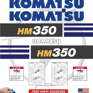Fits Komatsu HM350 Decal Kit Articulated Dump Truck Stickers
