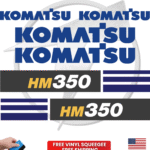 Fits Komatsu HM350 Decal Kit Articulated Dump Truck Stickers