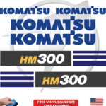 Fits Komatsu HM300 Decal Kit Articulated Dump Truck Stickers