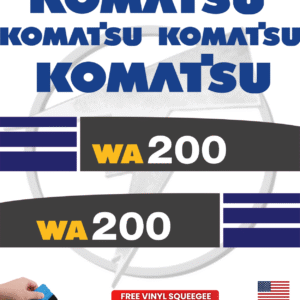 Fits Komatsu WA200 Decal Kit Wheel Loader Stickers