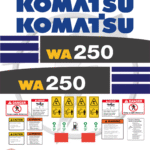 Fits Komatsu WA250 Decal Kit Wheel Loader Stickers