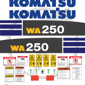 Fits Komatsu WA250 Decal Kit Wheel Loader Stickers