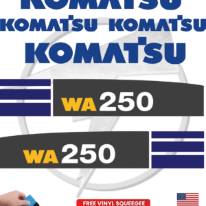 Fits Komatsu WA250 Decal Kit Wheel Loader Stickers