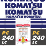 Fits Komatsu PC240 Decal Kit Excavator Stickers