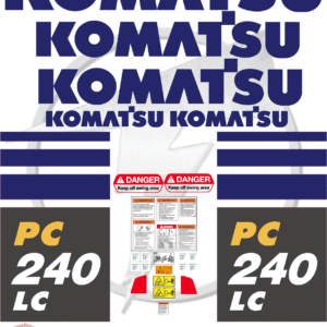 Fits Komatsu PC240 Decal Kit Excavator Stickers