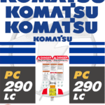 Fits Komatsu PC290LC Decal Kit Excavator Stickers