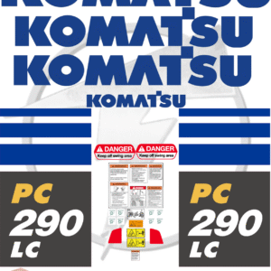 Fits Komatsu PC290LC Decal Kit Excavator Stickers