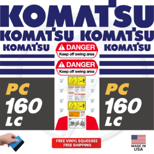Fits Komatsu PC160LC Decal Kit Excavator Stickers