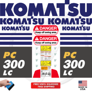 Fits Komatsu PC300LC Decal Kit Excavator Stickers