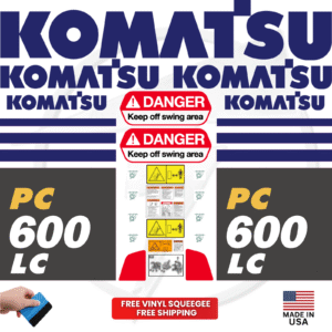 Fits Komatsu PC600LC Decal Kit Excavator Stickers